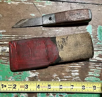 VINTAGE 1944-60 HYDE BG-34 INDUSTRIAL MILL KNIFE W/ I.P. HYDE BLADE & Pouch USA • $35