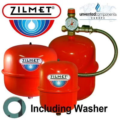 Zilmet Heating Expansion Vessels 8 12 18 24 Litre & Sealed System Kit/Bracket • £34.27