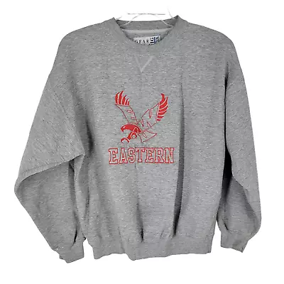 Gear For Sports Big Cotton Gray Michigan Eastern Eagles Sweatshirt Medium • $9.18