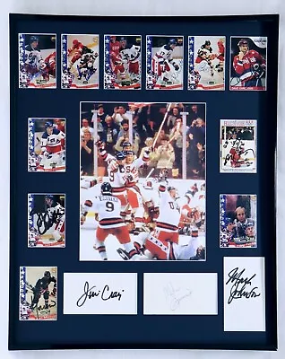 1980 Miracle On Ice USA Hockey Team Signed Framed 16x20 Photo Display M Eruzione • $599.99