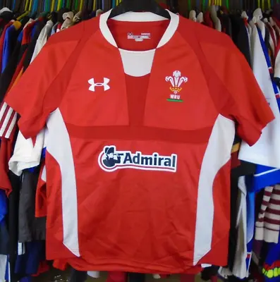 Wales Cymru 2011-2013 Home Under Armour Rugby Shirt Jersey Top Small • £15.59