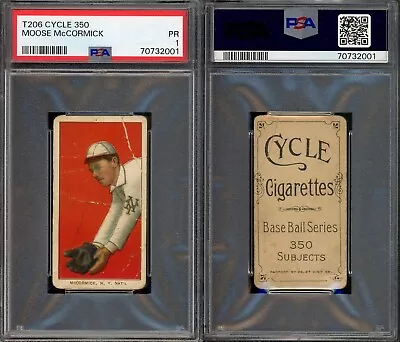 1909-11 T206 Moose McCormick New York Giants PSA 1 ***Cycle 350*** • $149.99