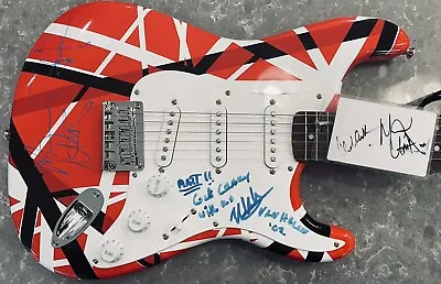 Van Halen Signed Guitar Eddie Van Halen Autographed Guitar W Alex Sammy Michael • $9999