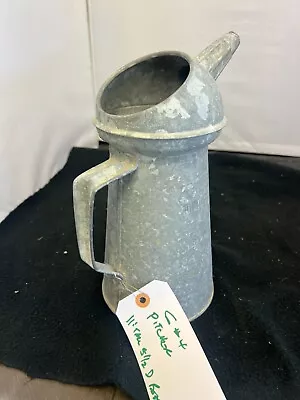 Vintage Pallard Dover 1/2 Gallon Galvanized Oil Can W/Spout • $10