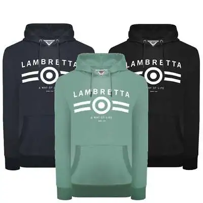 Lambretta Target Logo Hoodie Overhead 2 Colours RRP £40 • £20
