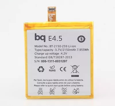 £13.04 • Buy Battery/Battery - Smartphone Bq E4.5 BT-2150-259 2150mAh 3.8v