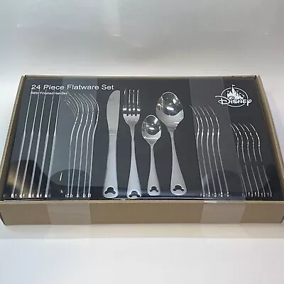 NEW Disney Parks 24 Piece Flatware Set Icon Mickey Mouse Silverware • $93.49