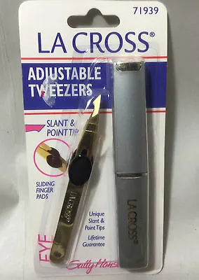 Sally Hansen LA Cross Adjustable Slant & Point Dual Tip Tweezers With Case NEW. • $31.41