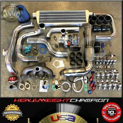 92-00 Civic EG EK/EJ DelSol Sohc D15 D16 Bolt-On Turbo Kit T3/T4 KEEP AC PW K • $924.99