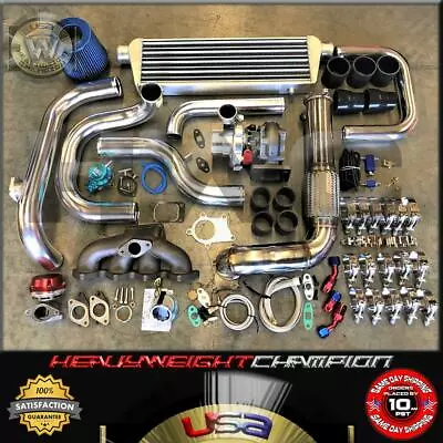 B18 B16 DOHC CIVIC DELSOL EG EJ EK  Bolt-On Turbo Kit T3/T4 CHARGER KEEP AC PW K • $924.99