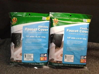 (2) Duck Flexible Outdoor Faucet Cover Winter Insulation Soft Cover 7.5  X 8.75  • £14.15