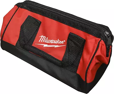 Milwaukee Bag 13x6x8 Inch Heavy Duty Canvas Tool Red Black  • $37.44