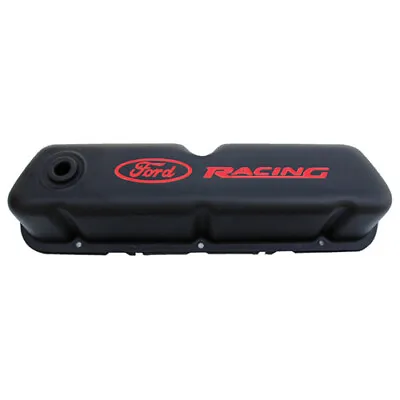 Ford Racing 302-072 Valve Covers Steel Black Crinkle With Red Logo NEW • $127.91