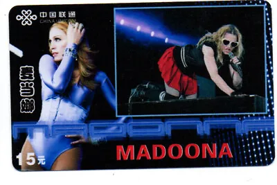£1.75 • Buy China: Phone Card - Madonna Louise - Sexy Girl - US Singer/186