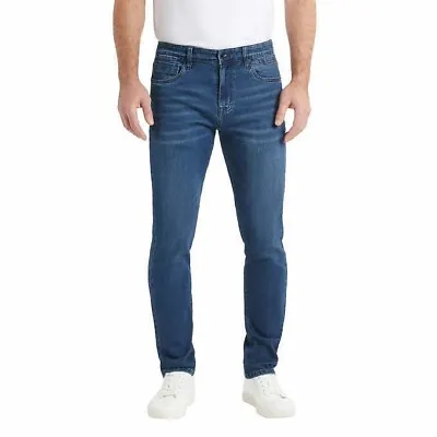 Kenneth Cole Men’s Jean Straight Fit Stretch Blue Size 38X30 • $29.95