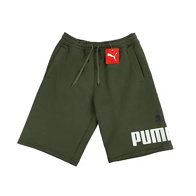 Puma Men's Big Fleece Logo Shorts Green Xxl • $9.18