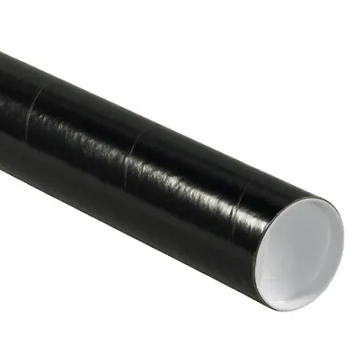 Pack Of 24 Black Mailing Tubes 3x18  Secure Caps For Shipping And Storing • $87.14