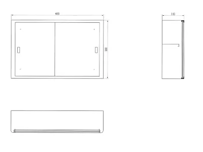 White Cabinet With Sliding Mirror Door Storage / Shaving Cabinet • $150