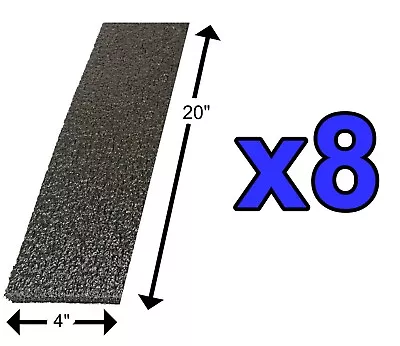 8x Foam Strips 20 X4 X0.5  1/2  Thick Black PE Packing Shipping Cushioning • $9.50