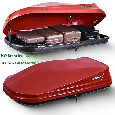 14ft³ Durable ABS Vehicle CarTop Storage Box Cargo Luggage Carrier 2-Lock Red • $239