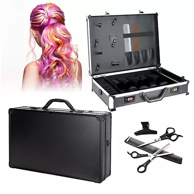 Professional Barber Stylist Travel Carry Case Salon Scissor Combs Clipper Box • $47.50