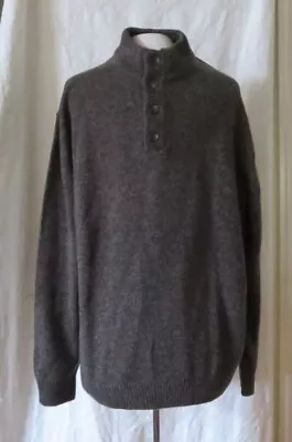 Enzo Mantovani Marled Gray Brown 100% Wool Pullover Men's Sweater XXL • $29.99