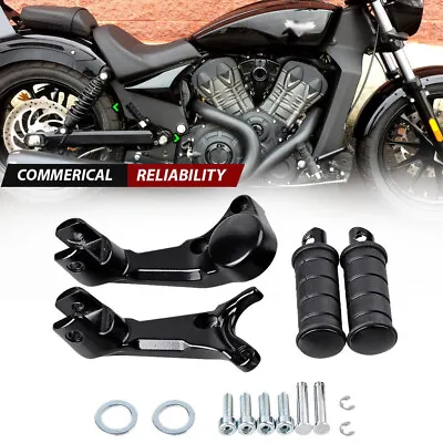 Pair Black Motorcycle Rear Passenger Foot Pegs Iron For Victory Octane 2017 • $60.65