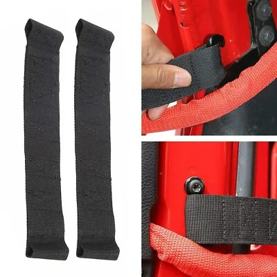 Black Door Limiting Check Strap Kit For Jeep Wrangler CJ YJ TJ JK Pack Of 2 • £9.31
