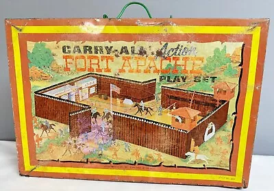 1968 Marx Fort Apache Carry All Metal Carry Case Action Playset 4685 Incomplete • $60