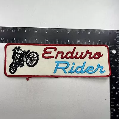 VINTAGE C 1970s Large 9”+ ENDURO RIDER Dirt Bike Patch Motorcycle Biker 002M • $16.95