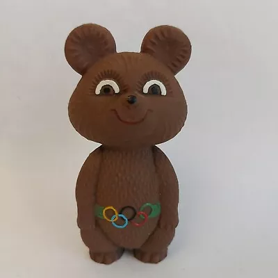 Vintage Rare Misha Bear USSR Moscow Olympic 80 Rubber Doll Toy Figurine - 15cm • $35