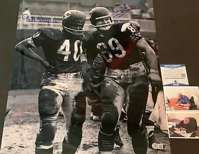 Mike Ditka And Gale Sayers Bears Autographed Signed 16x20 6 TD Game Beckett COA  • $159.99