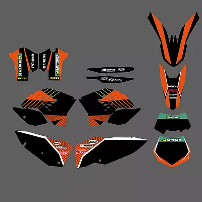 Team Graphics & Background Decals Kit For KTM EXC 125 150 250 450 505 2008-2011 • $76.99