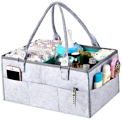 £8.95 • Buy Baby Diaper Organizer Caddy Changing Nappy Kids Storage Carrier Bag Large Pocket