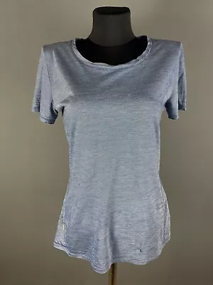 Icebreaker Cool-Lite Womens T-shirt Short Sleeve Merino Wool Blue Size S • £15.44