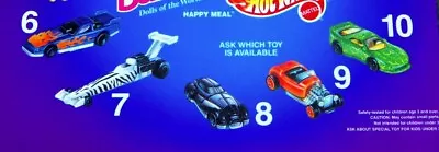 1996 Hot Wheels Mcdonalds Happy Meal Diecast Car Toys - U - Pick • $3.99