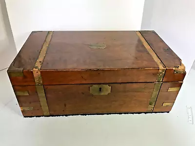 Antique Vintage 1800s Travel Writing Box/Brass Inlay • $54