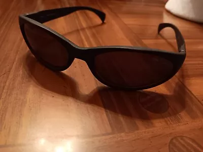 Vintage Bolle Sunglasses Lodo Oval Black Polarized Mirrored-France (23SL1-81) • $19.99