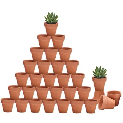 10/20PCS Terracotta Pots Mini Clay Flower Pot Planters For Indoor Outdoor Plant • £19.99