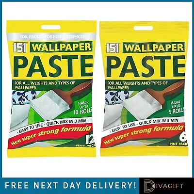 5 Rolls 10 Rolls Wallpaper Paste All Purpose Quick Strong Adhesive Xtra Strength • £3.99