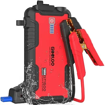 GOOLOO GT1500 1500A PORTABLE JUMP STARTER(UP TO 8L GAS OR 6L DIESEL ENGINE)by VC • $114.99