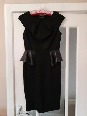 £1.50 • Buy Ladies Size 10 Dorothy Perkins Black Smart Pencil Dress Fitted Peplum Bodycon