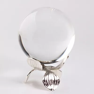 Metal Lotus Display Stand Crystal Ball Holder Glass Sphere Base Feng Shui DIY • $10.72