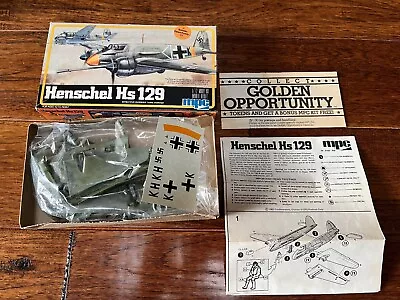 MPC Henschel Hs 129 1/72 Model Kit OPENED Read • $11.95
