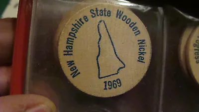 Vintage Original -  WOODEN NICKEL -- NEW HAMPSHIRE 1969 Nice Shape • $20.19