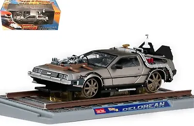 Sunstar Back To The Future Part 3 Railroad Delorean Time Machine 1/18 Damage Box • $10.99