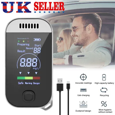 £12.69 • Buy High Sensitivity LCD Digital Breath Alcohol Analyzer Tester Breathalyzer Test UK