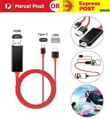 USB C To HDMI Cable Type C Male To HDMI Male 4K Cable For Macbook IPhone 15 Pro • $17.85