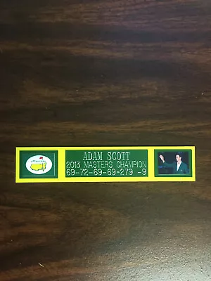 Adam Scott (2013 Masters) Nameplate For Autographed Ball Display/flag/photo • $9.95