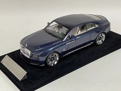 1/18  Rolls Royce Spectre  In Silver Blue  Suede Base Model #01 Of  20 Pieces • $399.95